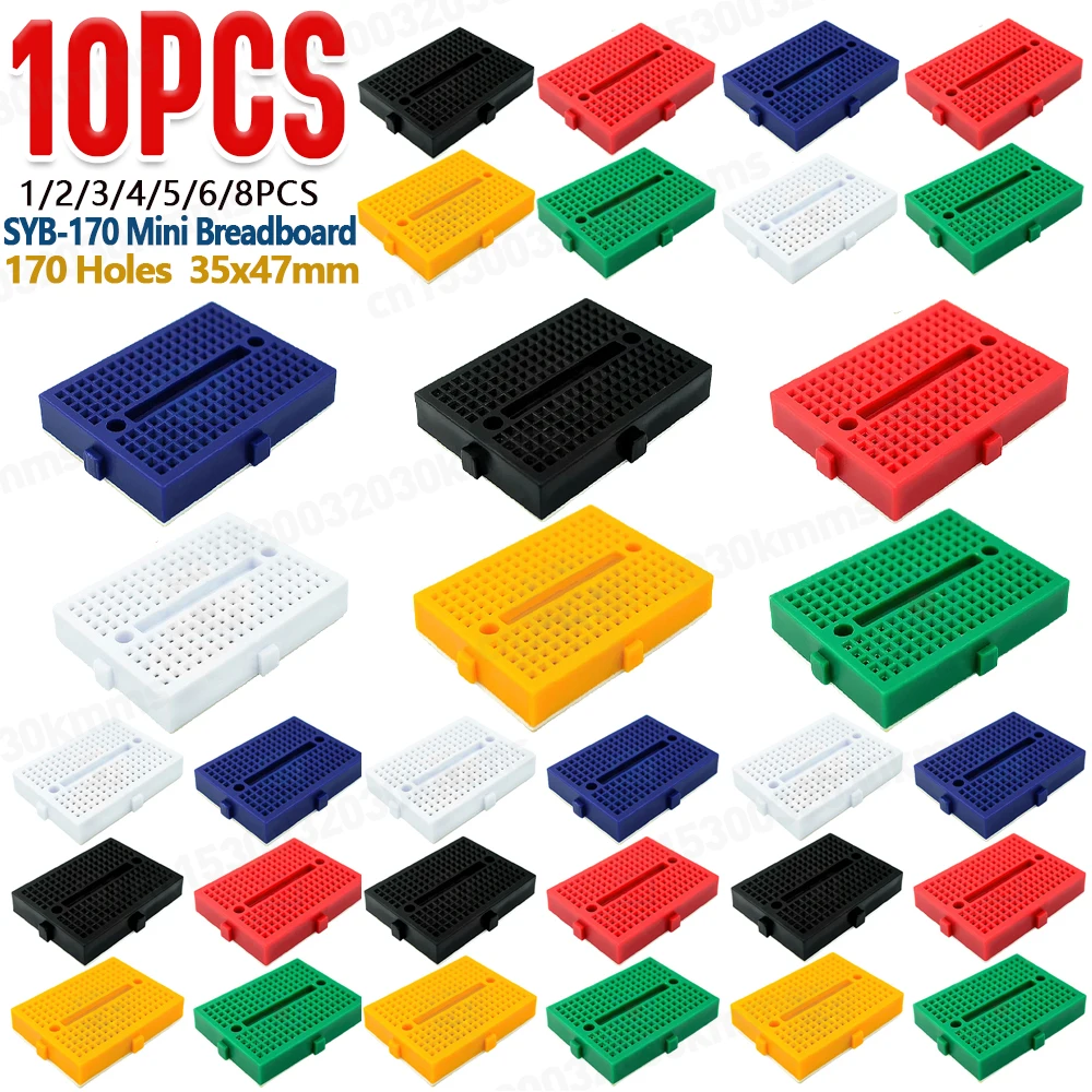 Diy Electronics Breadboard - 1-10 adet SYB-170 Mini lehimsiz prototip