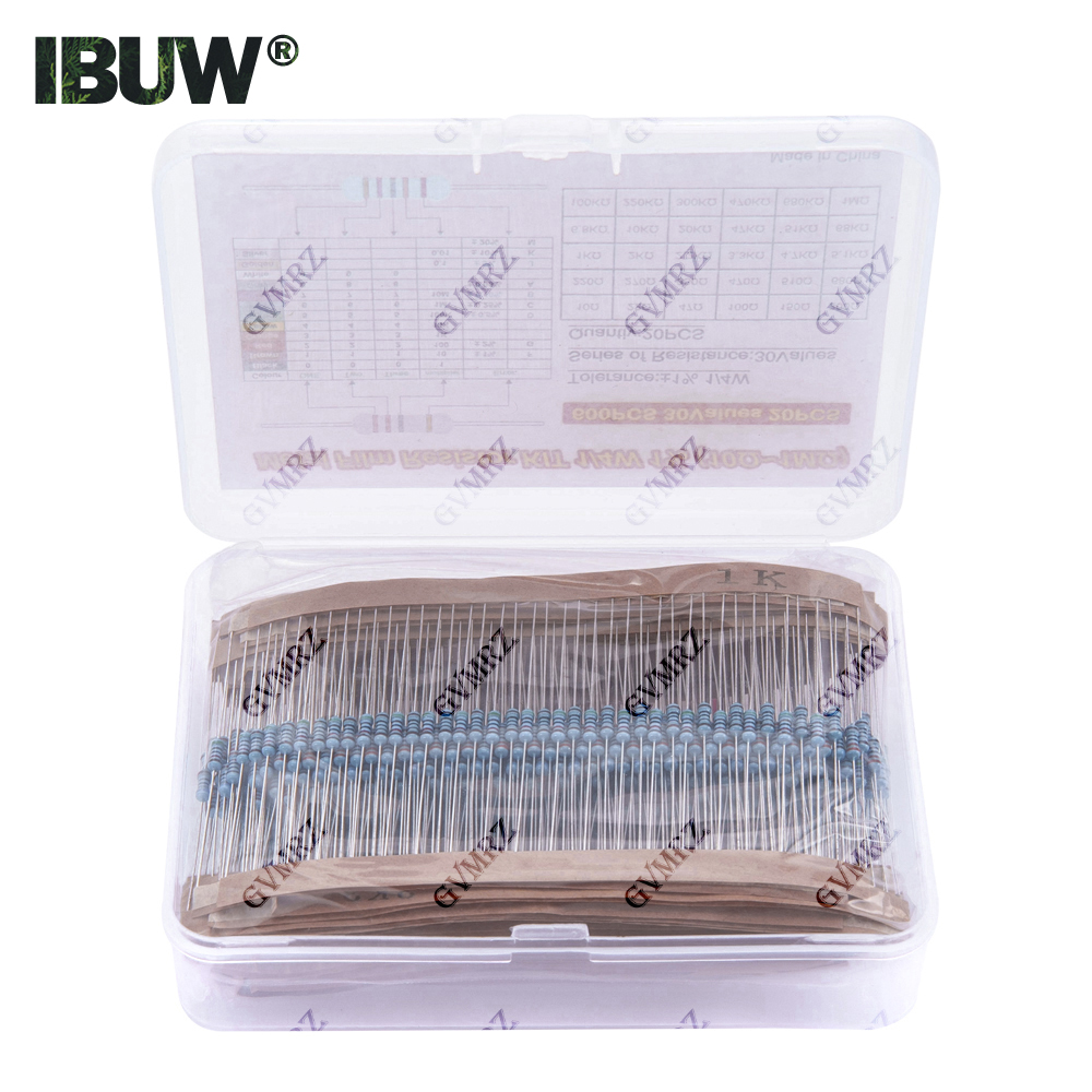 Diy Electronics For Beginners - 600PCS 30Values ​​1/4W Metal Film Direnç