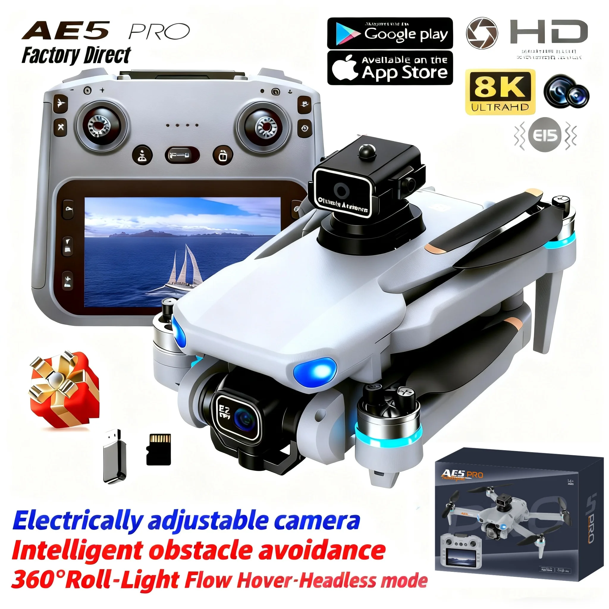 Diy Drone Electronics Kit - AE5 Pro Drone 8K HD 4.5