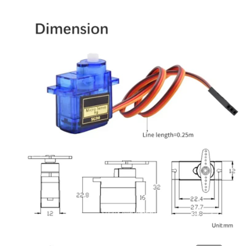 2/4 adet Sg90 Servo Motor Mikr - Servo Motor Sg90 incelemesi ve fiyatı