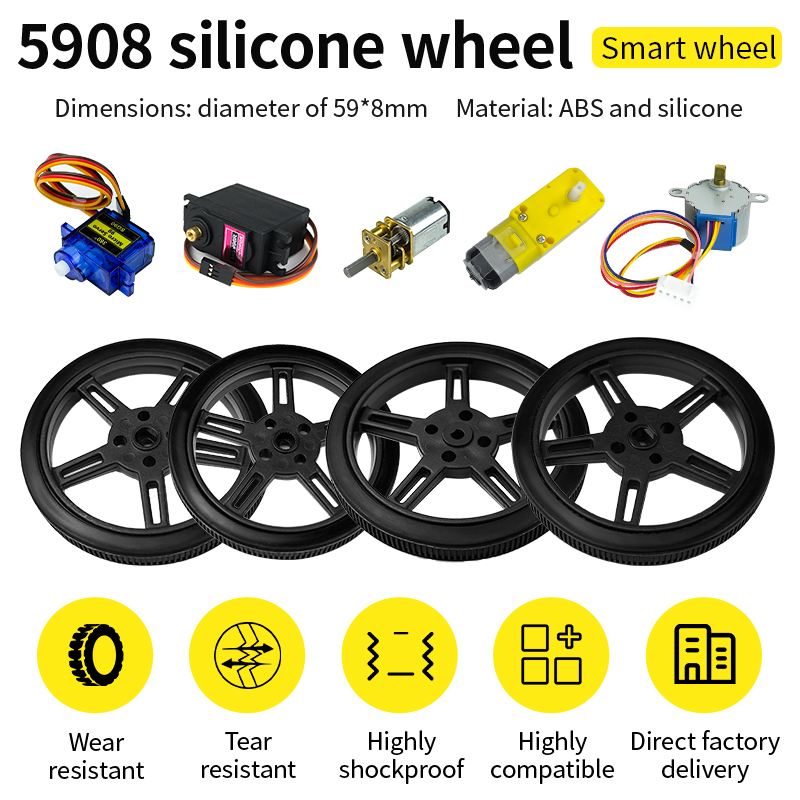 5908 Silikon Lastik Tekerlek 3 - Servo Motor Sg90 incelemesi ve fiyatı